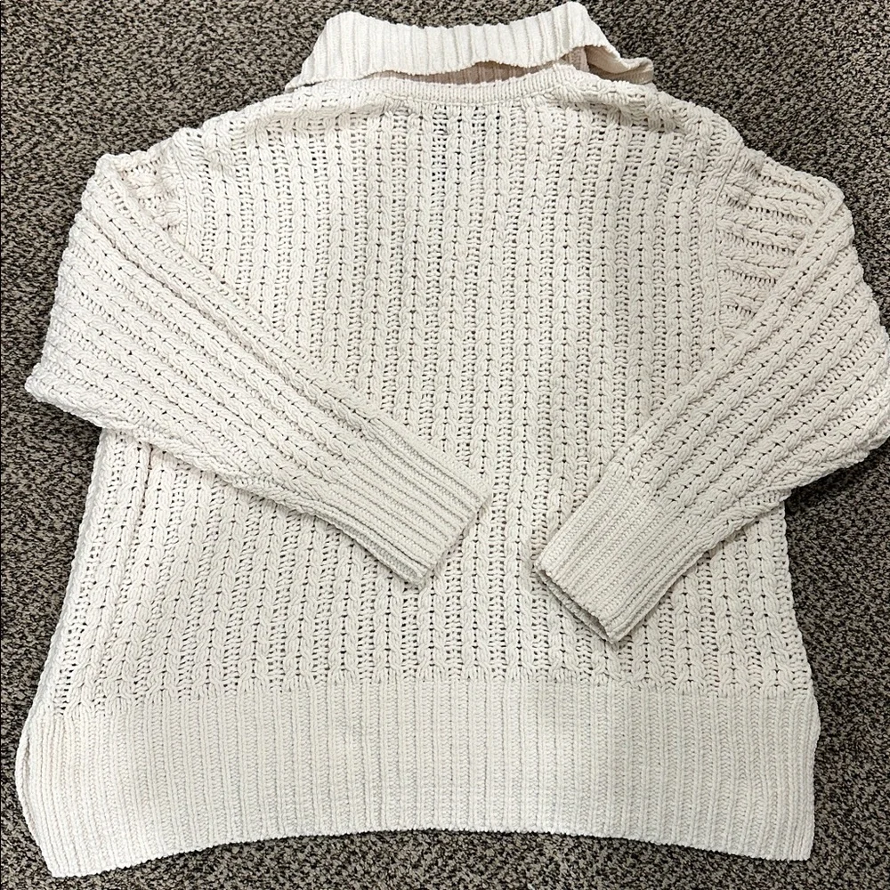 Aerie Cream Cowl Neck Sweater - Picture 4 of 5